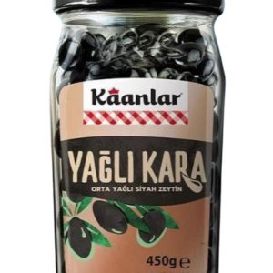 Kaanlar - Orta Yağlı Siyah Zeytin - Yağlı Kara 450 g